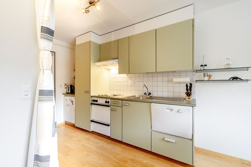 Kitchen with dishwasher and oven